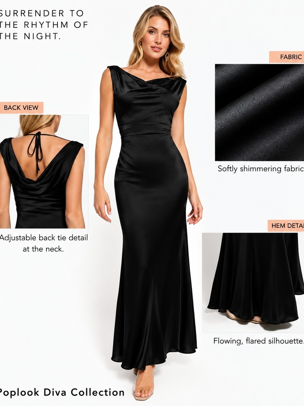 Popilush Women Shapewear Long Maxi Dress XS